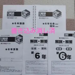 2026年最新】日能研 公開模試 6年の人気アイテム - メルカリ