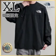 2XL アルバニークルーネック カーキ 黒 ロンT ノースフェイス 韓国限定