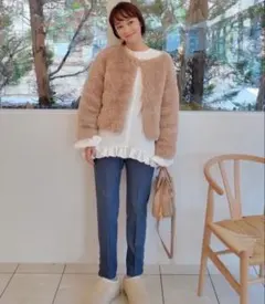 rosymonster メローフリルチェックシャツ ブラウン - メルカリ