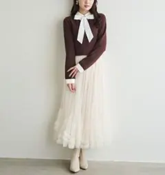 2026年最新】LILLIAN CARAT ヘムフリルチュールフレアスカートの人気