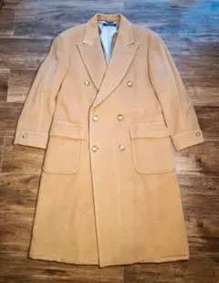 80s USA製 ブルックスブラザーズ ポロコート キャメル100% ロング