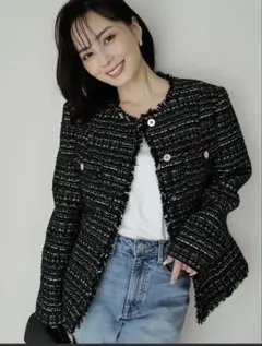 2026年最新】anuans ツイードノーカラージャケットの人気アイテム