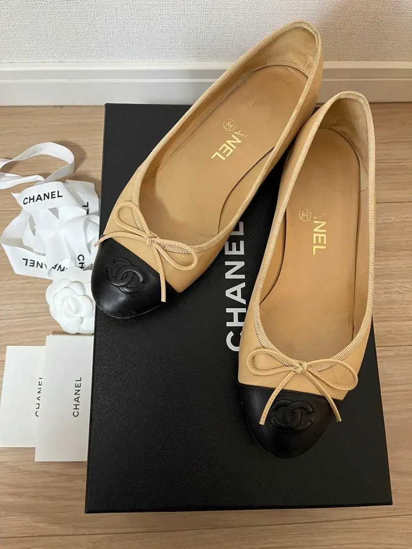 2026年最新】CHANEL カラー：ベージュ系 フラットシューズ・バレエ