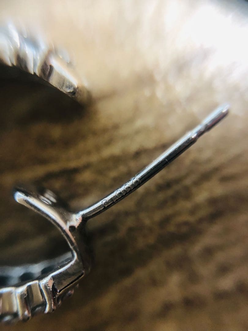 プラチナ pt900 ダイヤモンド フープ ピアス 1.2ct