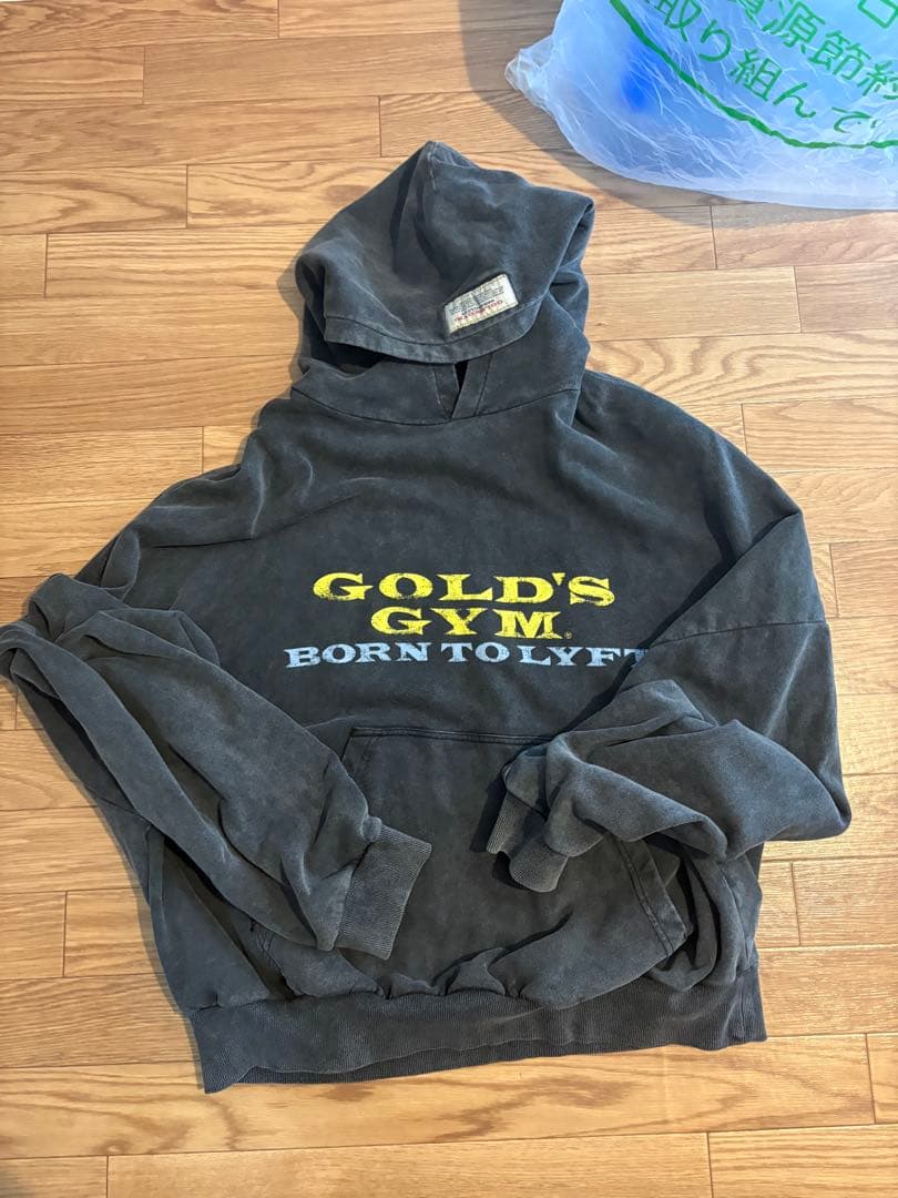 GOLD'S GYM パーカー XL グレー BORN TO LIFT - メルカリ