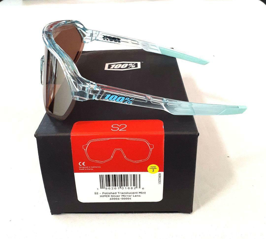 100% S2 クリアミント ワンハンドレッド サングラス - メルカリ
