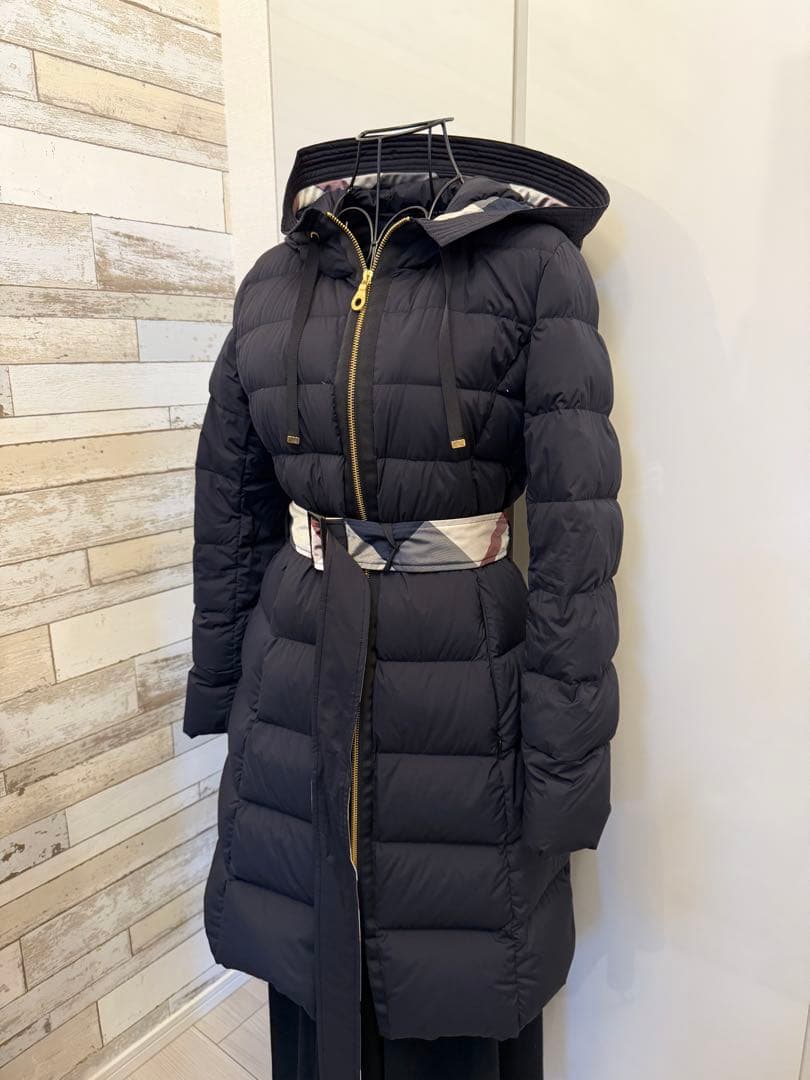 最終価格 超美品 ストレッチフィットロングダウン￥107800ブルー