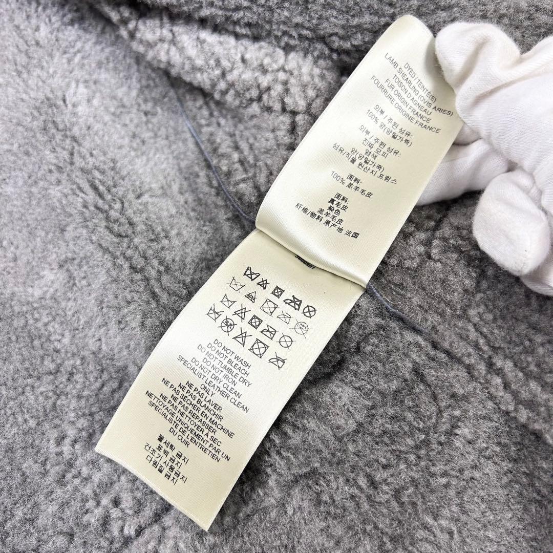 極美品 近年 バーバリー オールレザー ムートン トレンチコート 46