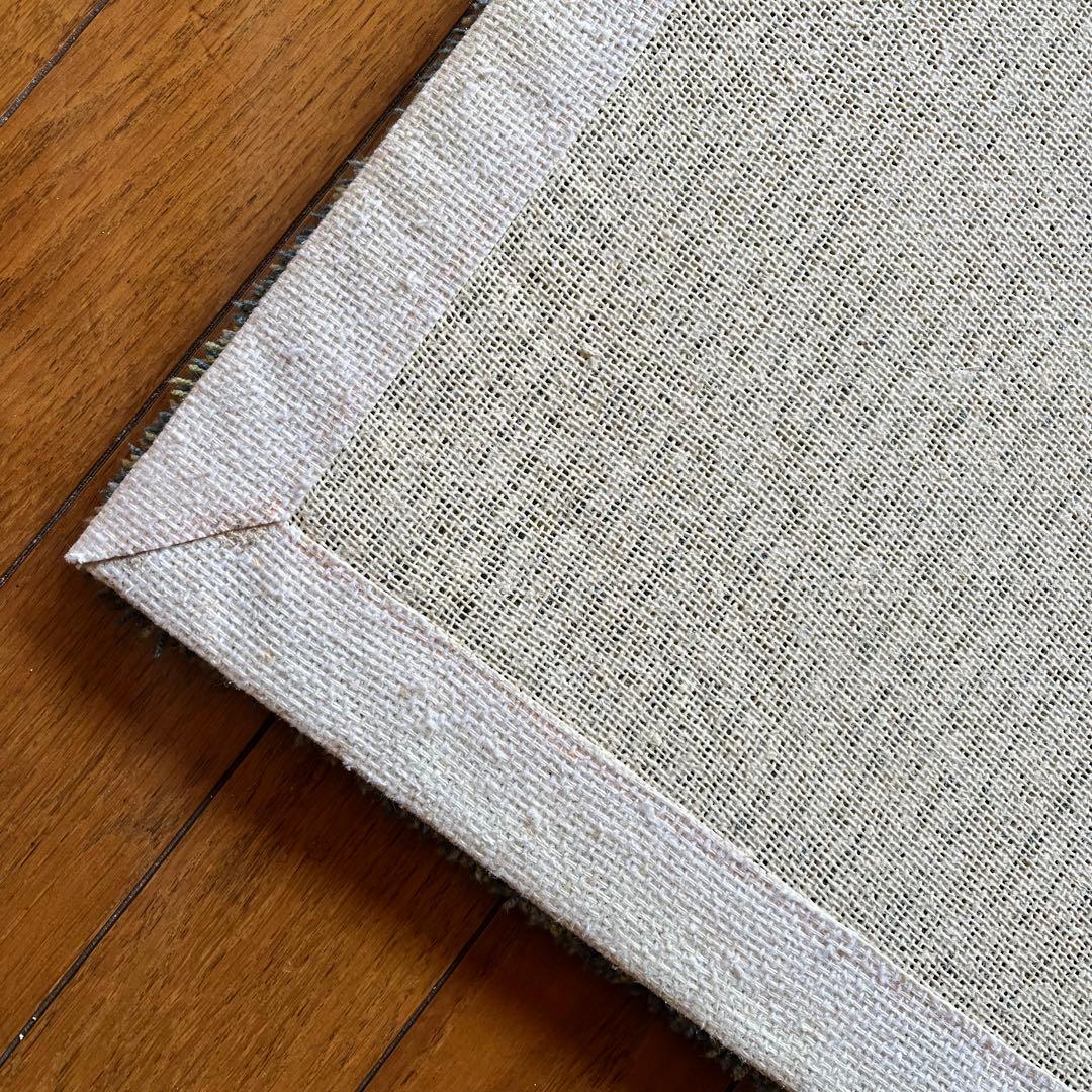 MomoNatural ラグマット 日本製 北欧風 グリーン 長方形 大型 - メルカリ