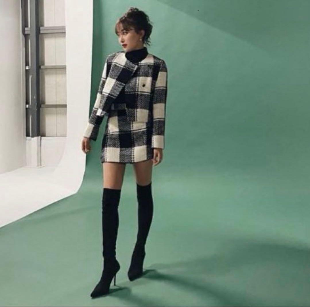 sheller シェリエ ブロックチェックキュロット - メルカリ