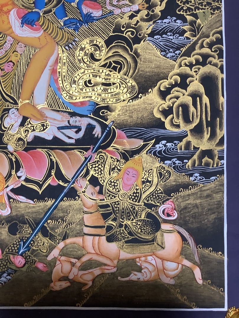 チベット密教 新品 》 カーラチャクラ 時輪金剛 タンカ 曼荼羅 手描き