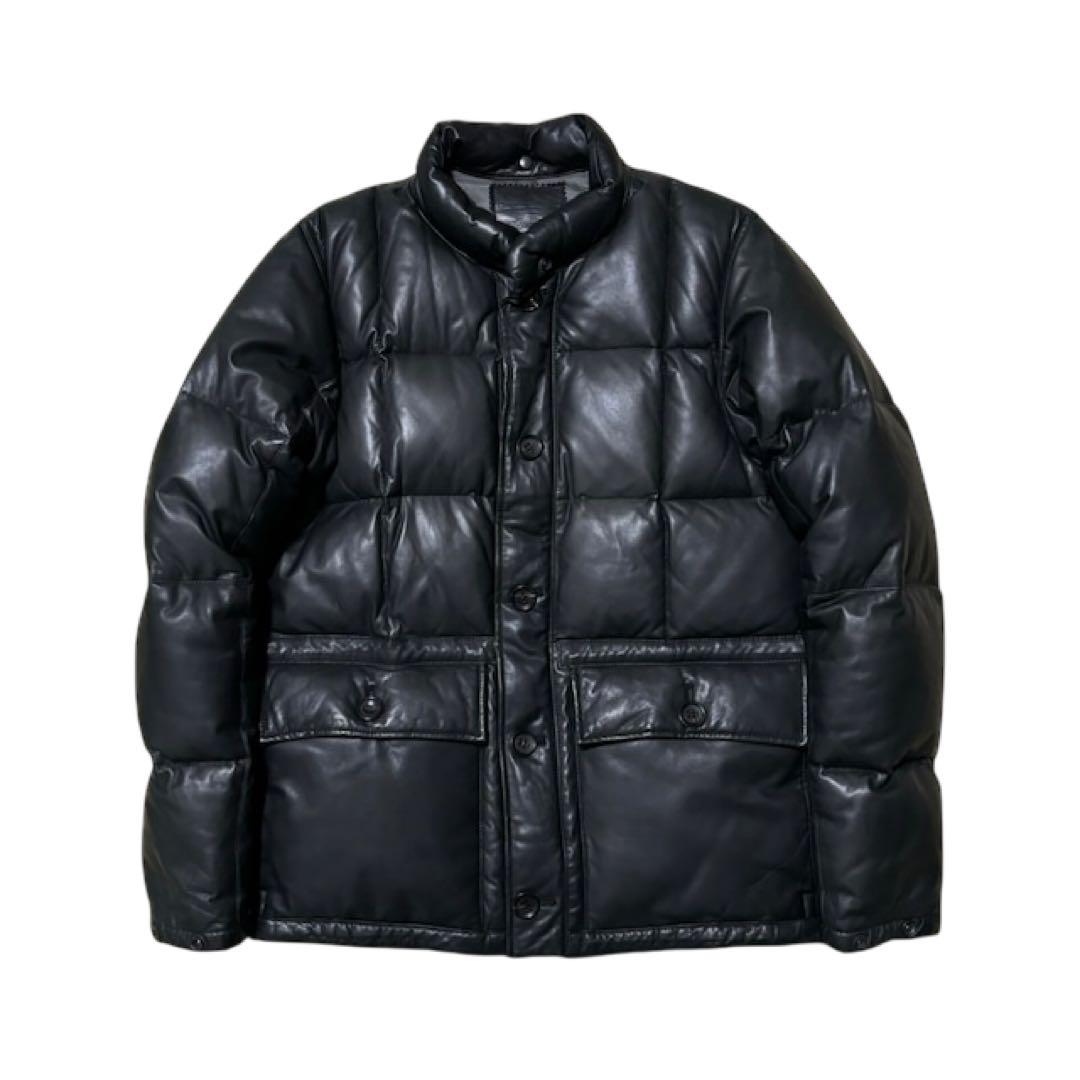 菅田将暉！激名作！STUSSY OLD レザー ダウンジャケット 黒 羊革