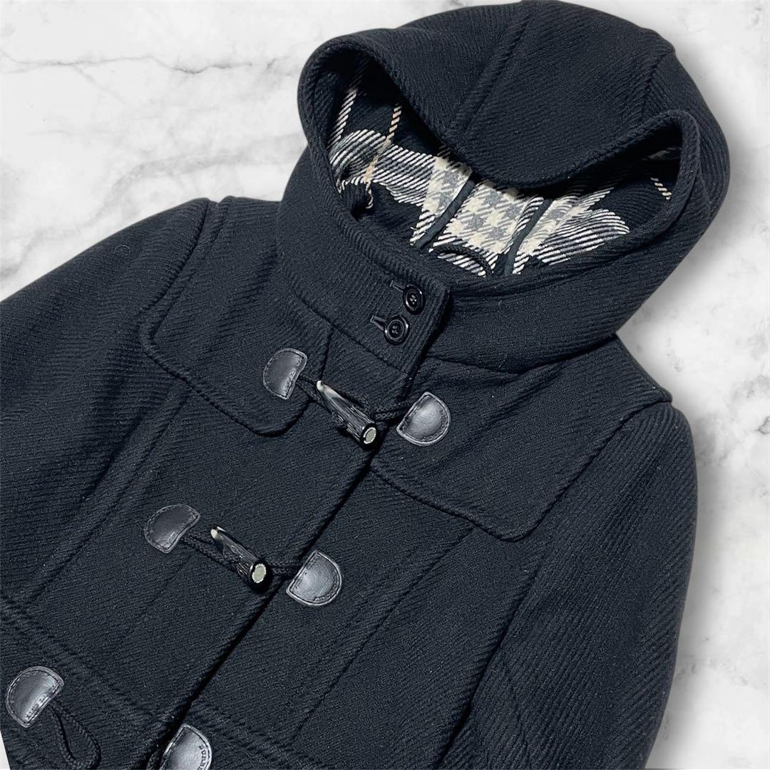 美品】バーバリー、ダッフルコート、Lサイズ、ノバチェック、シャドー