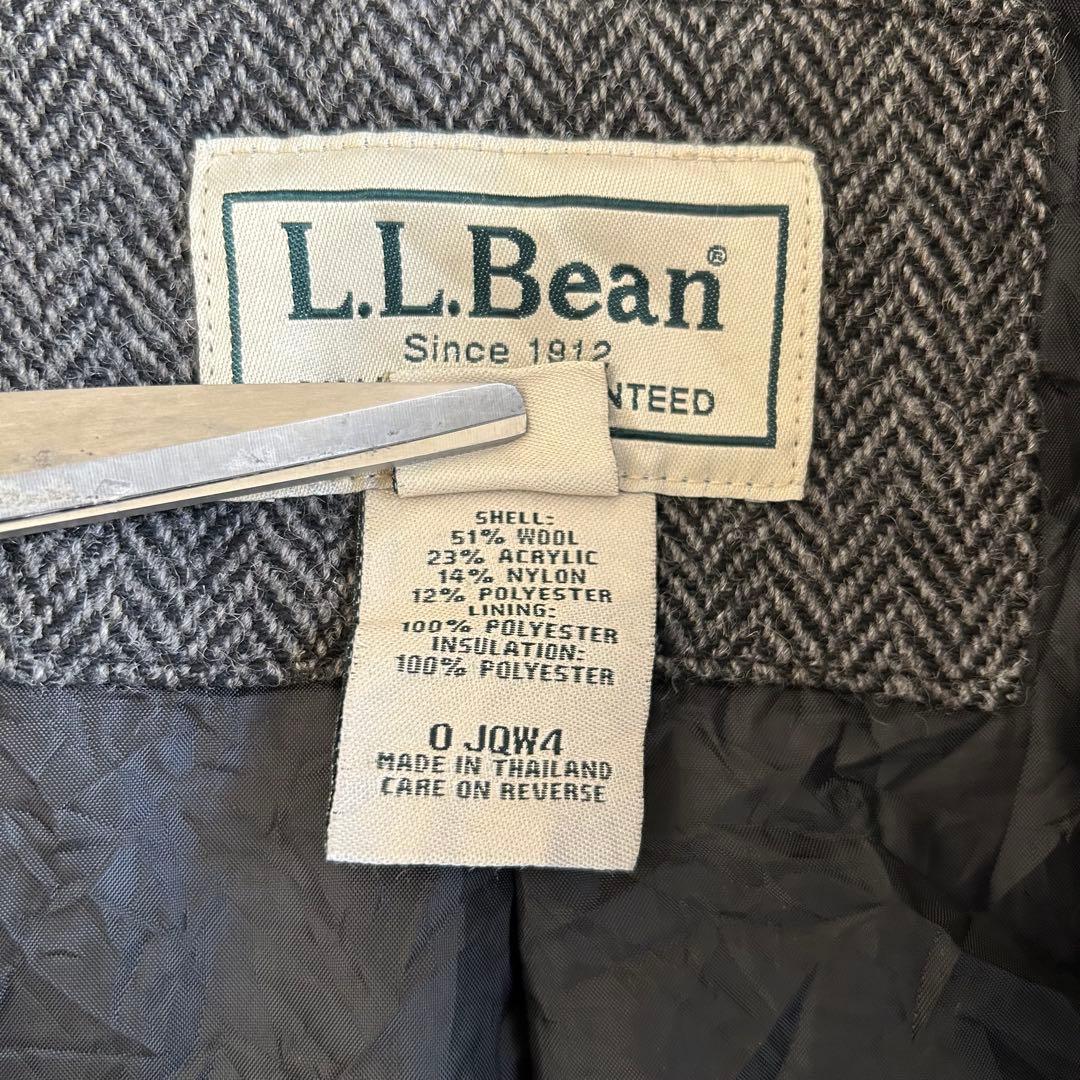 美品 L.L.Bean ヘリンボーン ツイード ハリントンジャケット