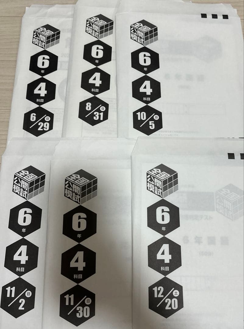 日能研全国公開模試2025年度6年生 6回分 - メルカリ