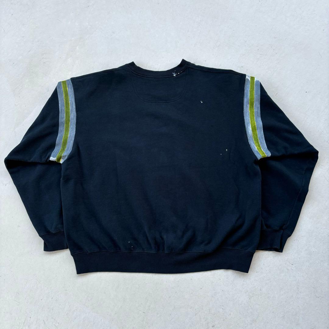 チャンピオン ペイント加工 スウェット ナンバリング 黒 ブラック 常田