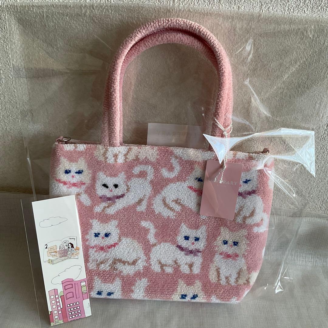 完売品】フェイラーバッグ＊モフモフネコチャン＊ラッピング済み＊栞