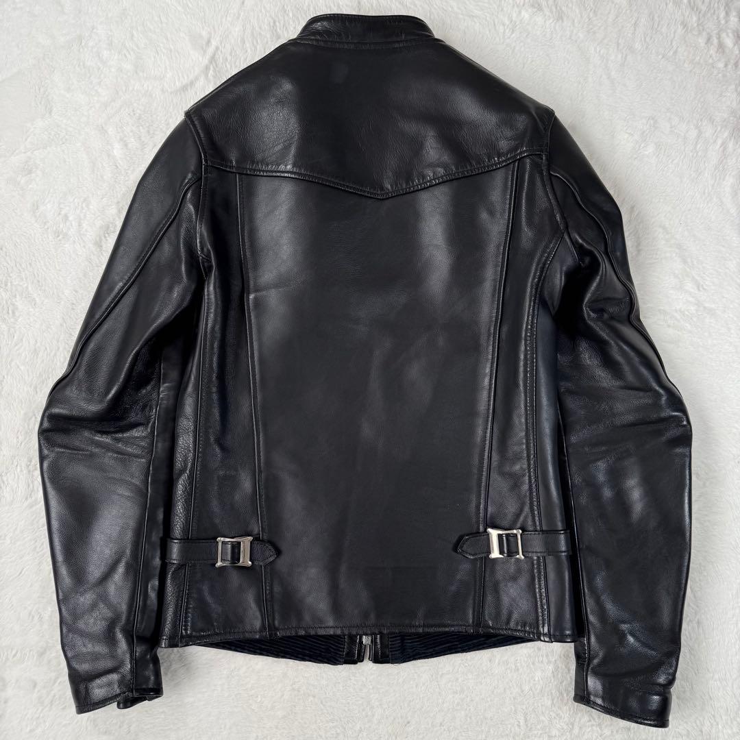 666 シングル ライダース ジャケット 32 XS レザー ブラック UK - メルカリ