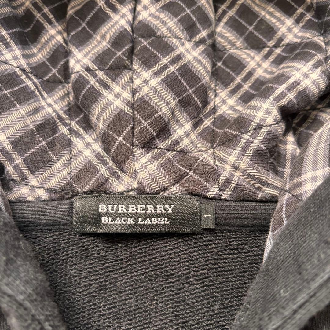 BURBERRY BLACK LABEL パーカー ジップアップ ノバチェック - メルカリ