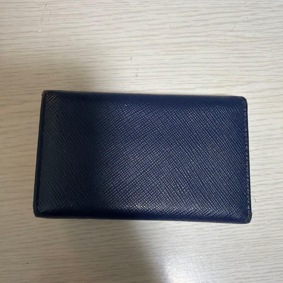 PRADA ネイビー レザー キーケース - メルカリ