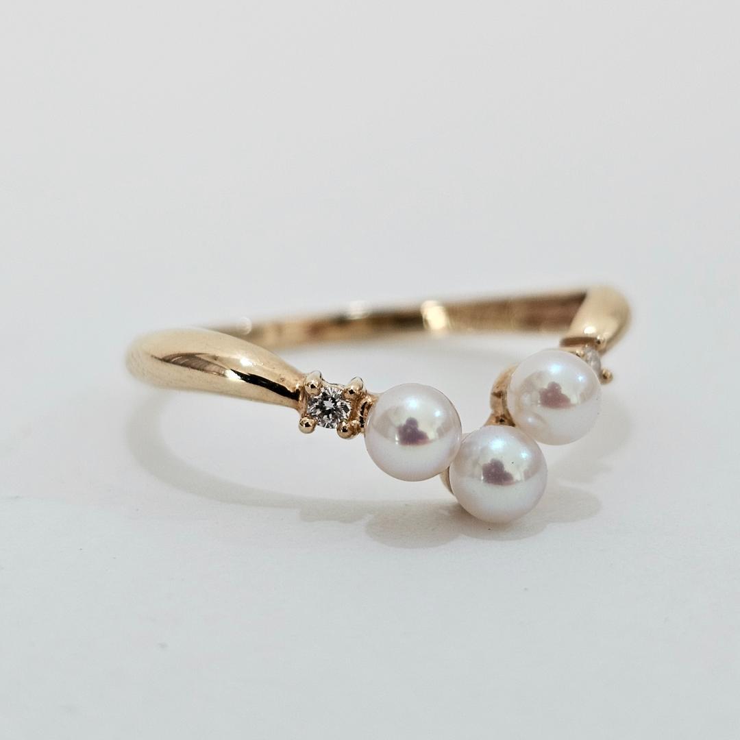 1984 タサキパールダイヤリングK18YGイエローゴールド14.5号3.4mm 1568 タサキパールダイヤリングK18YGイエローゴールド10号7 2mm｜Yahoo