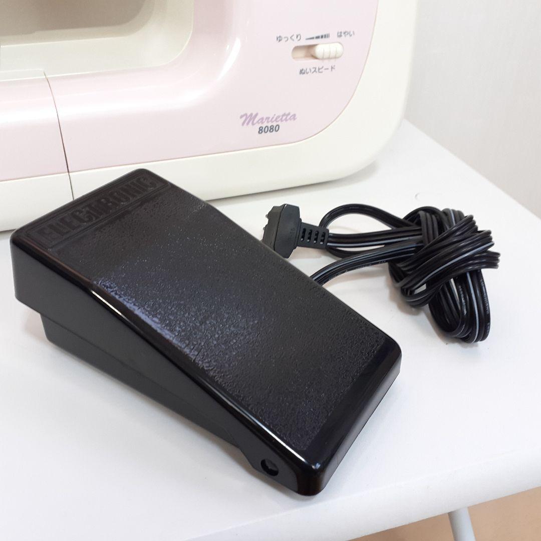 ジャノメ 電子ミシン本体 マリエッタ8080 フットコントローラー付属