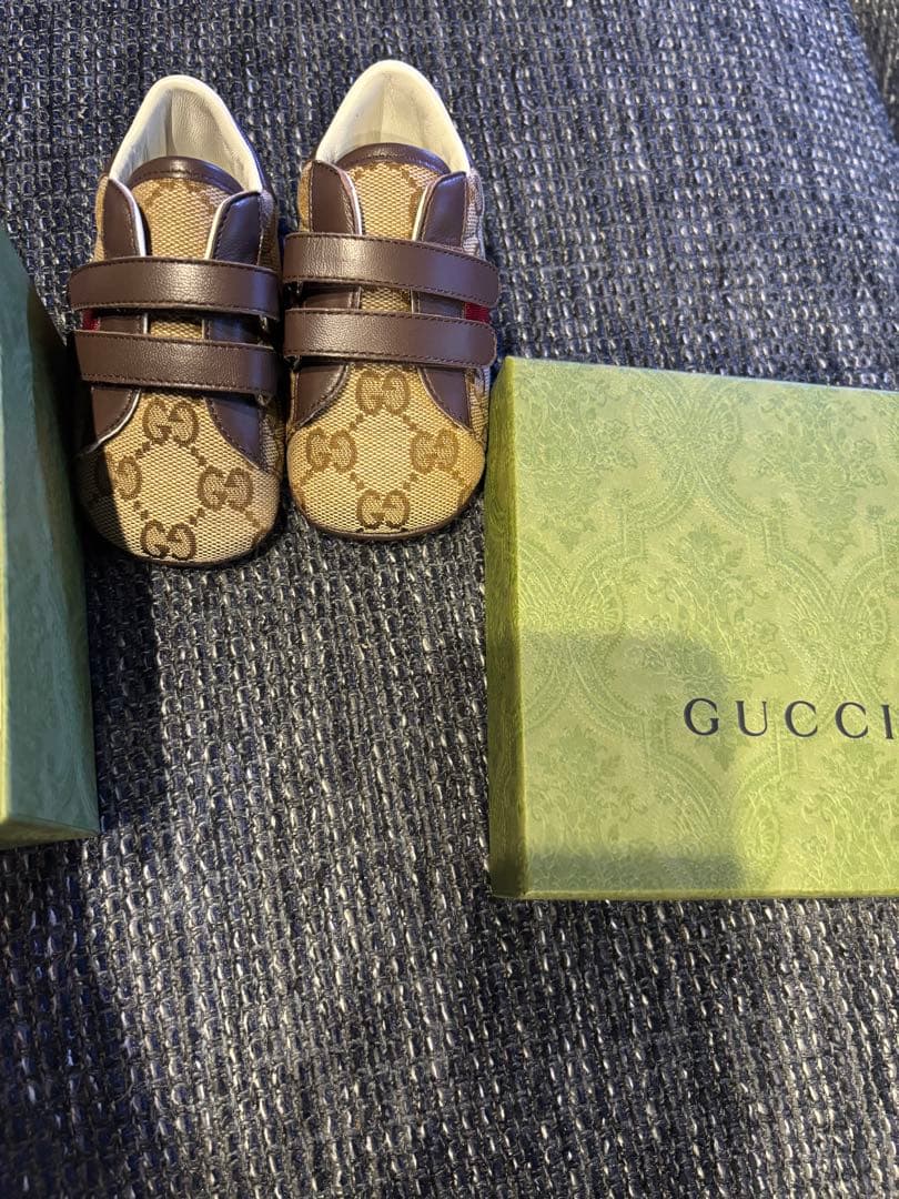 GUCCI GGキャンバス柄スニーカー 中古・古着通販】GUCCI (グッチ) GGキャンバス スニーカー ブラウン