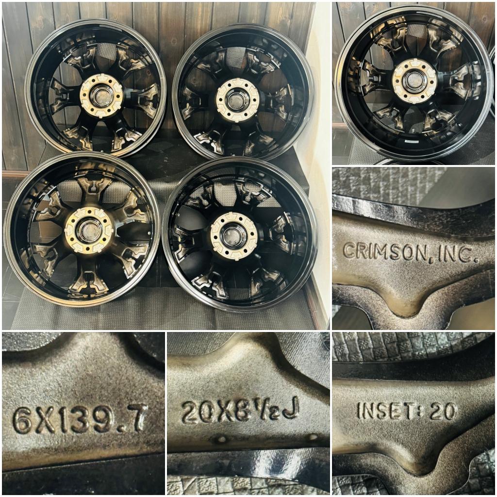 美品 クリムソン ゴーレム Ｒ20×8.5Ｊ 6Ｈ-139.7 +20　ランクル