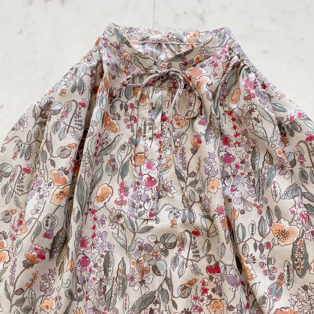 極美品 トゥモローランド オーマリーフプリント ストリングボウタイ