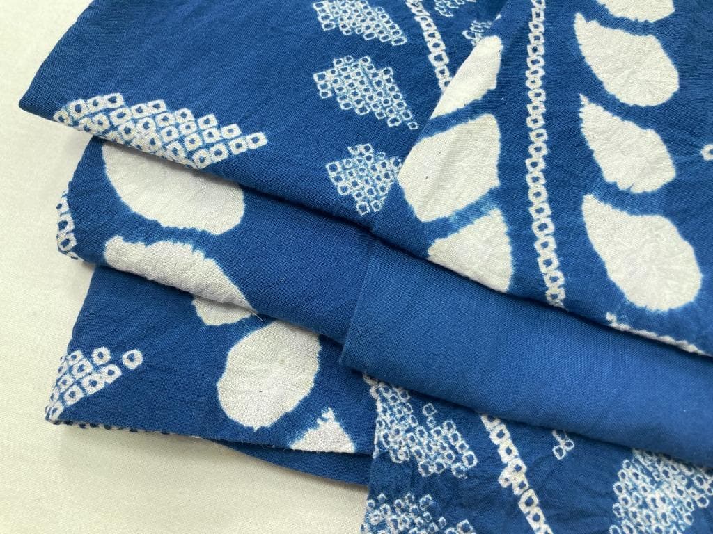 有松絞り【浴衣】希少品 藤の花 綿 夏着物 有松鳴海絞り 青 白 ブルー