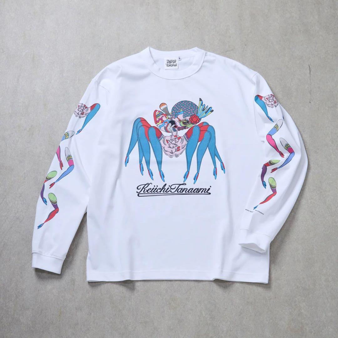 田名網敬一 記憶の冒険 ロングスリーブTシャツ XL ホワイト 国立新