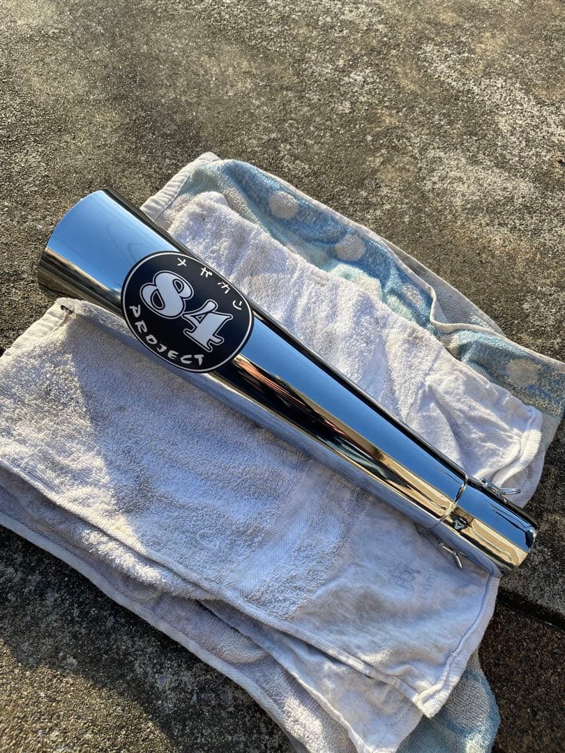 ozigメガホンサイレンサー NEW 爆音管 グロスブラック 鉄 メガホンマフラー インナーサイレンサー