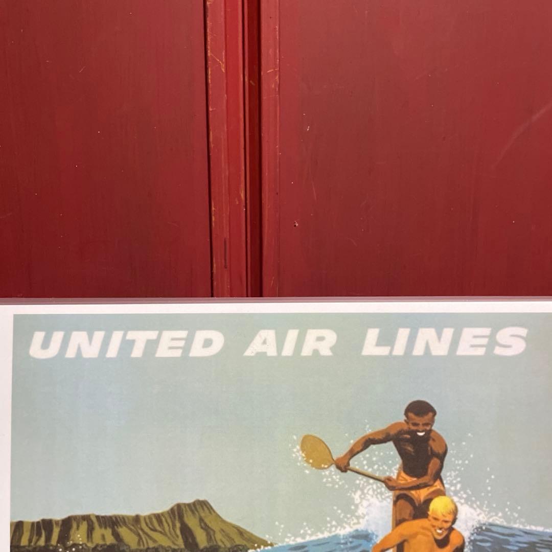 アートポスター ヴィンテージ ユナイテッド航空 ハワイ ポスター