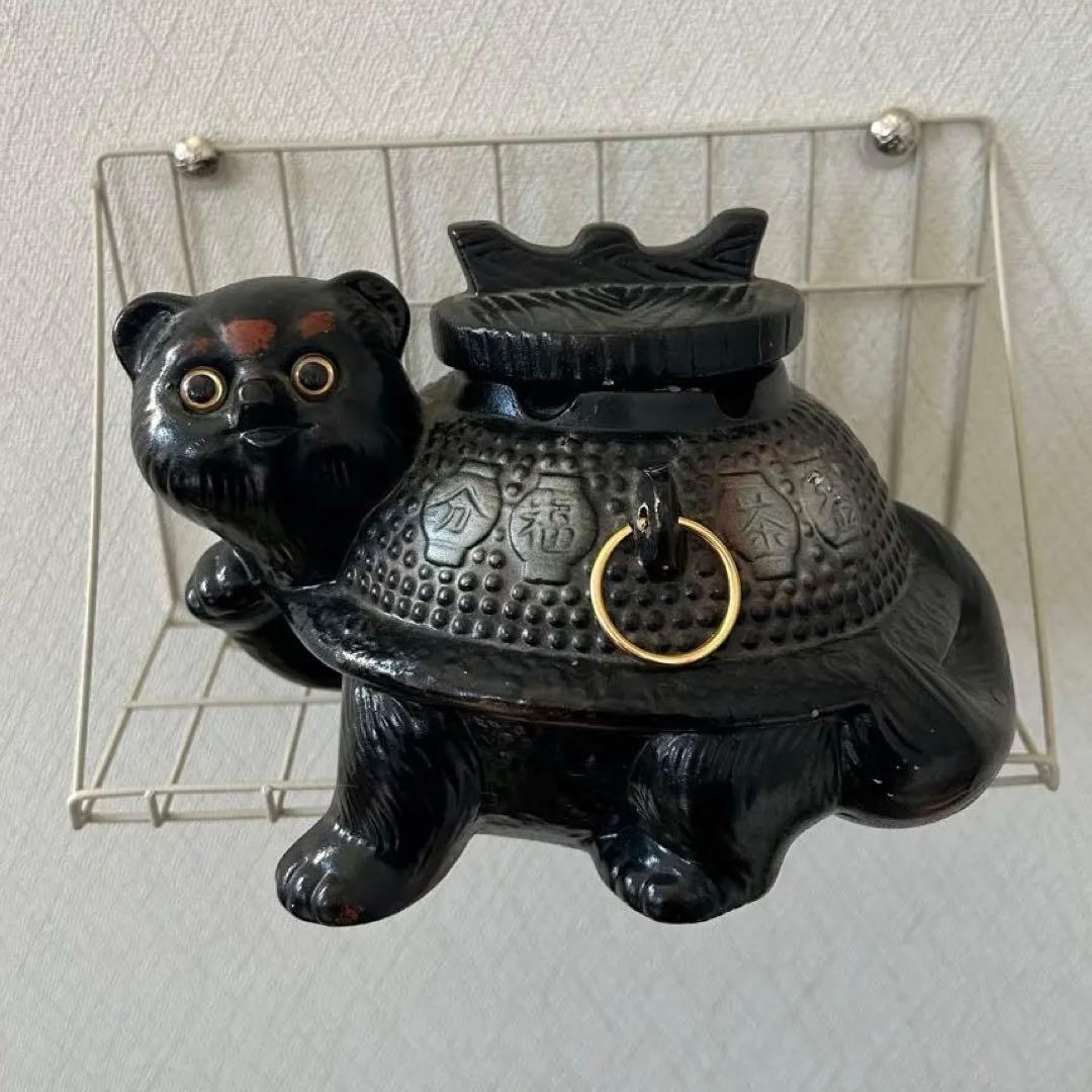 希少 分福茶釜 たぬき 置き物 昭和レトロ - メルカリ
