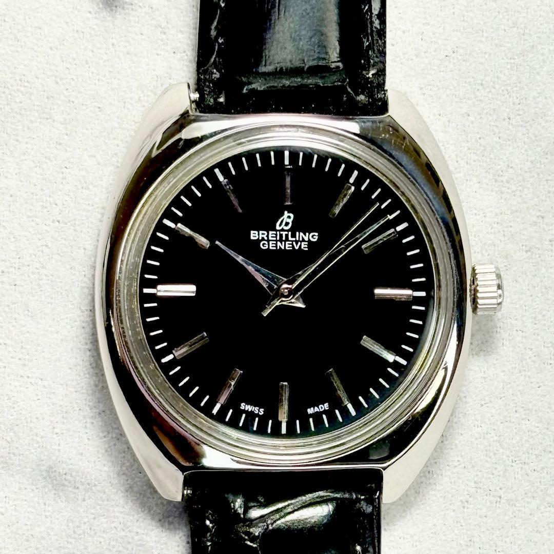 120817 【希少・極美品】ブライトリング 手巻き 黒 - メルカリ