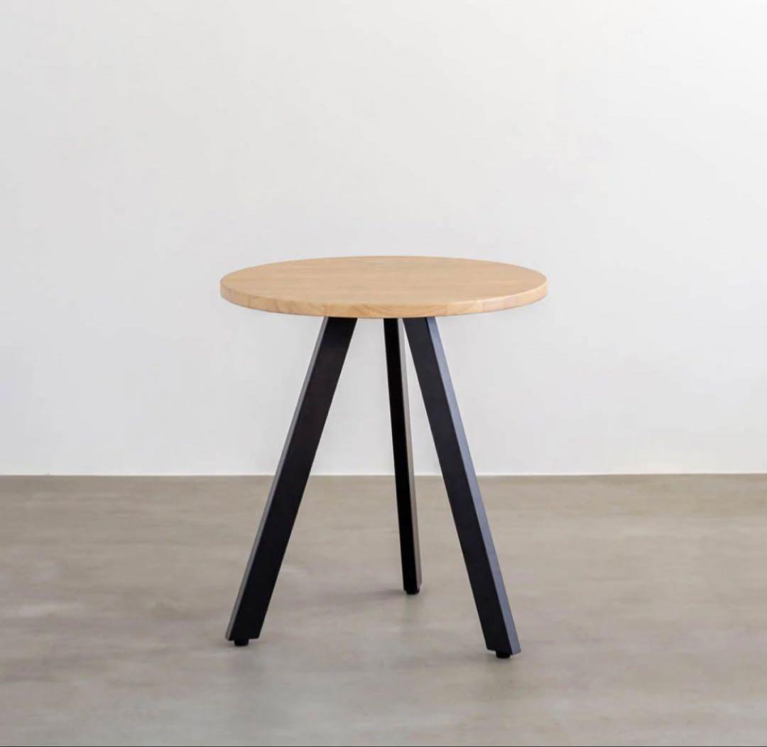 kanademono　かなでもの　カフェテーブル　ナチュラル　65cm Kanademono(かなでもの)の人気シリーズTHE CAFE TABLE 天然木×ブラック