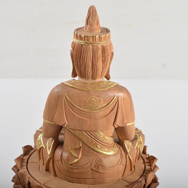 アンバサ様専用松園大龍作白檀 普賢菩薩像 仏像 保証書付 共