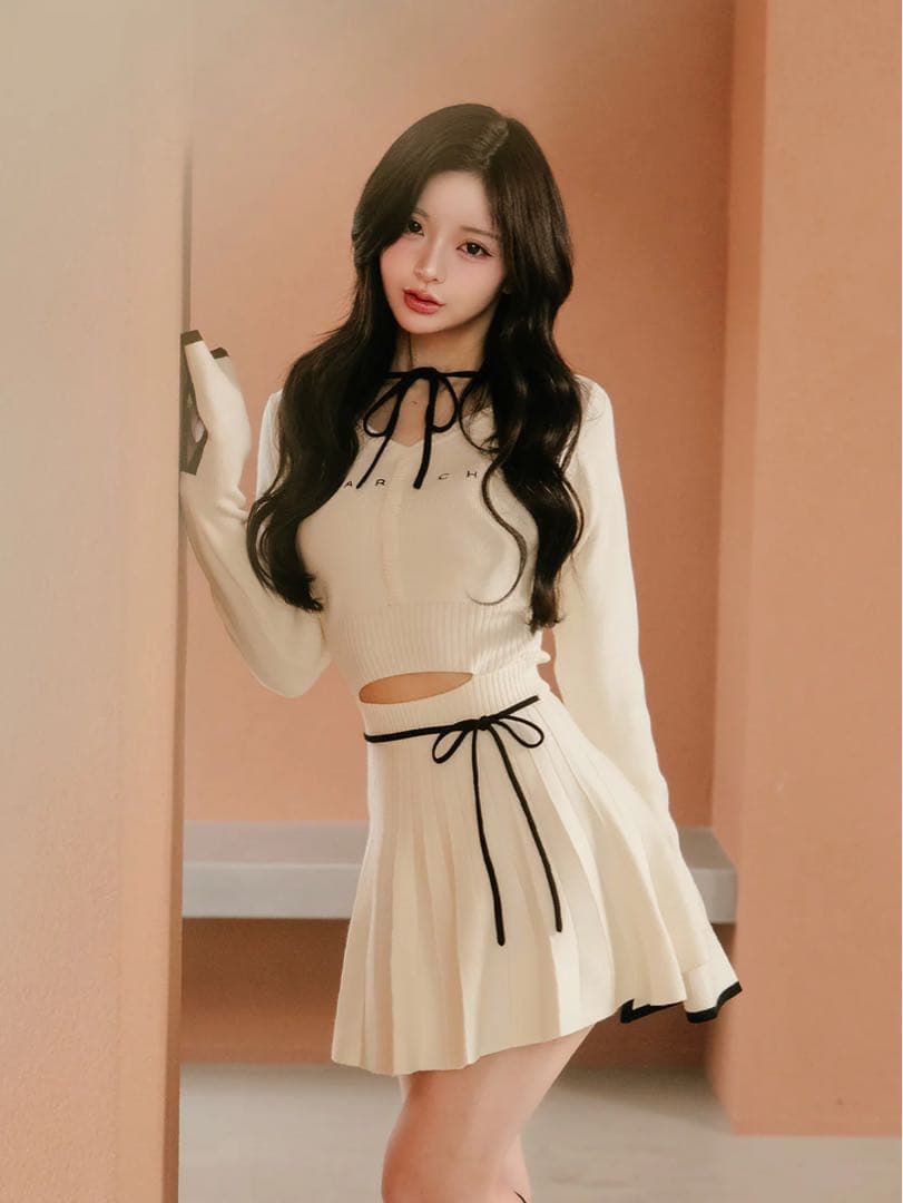 H*様 【Darich】ウエストオープンリボンデザインニットミニワンピース ウエストオープンリボンデザインニットミニワンピース（ワンピース