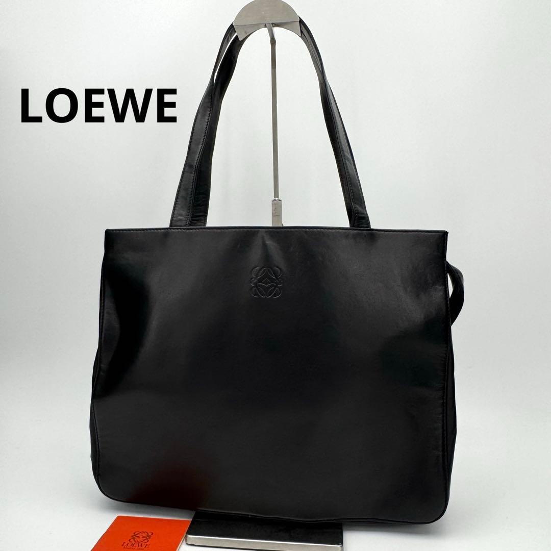 LOEWE ロエベ ナッパレザー トートバッグ ショルダーバッグ A4可 黒 LOEWE（ロエベ） バッグ レディース ブランド ショルダーバッグ
