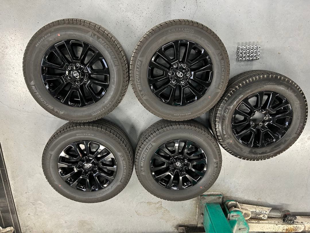 手渡し限定！150後期プラドのブラックエデションタイヤホイール(5本！) 美品 人気 ランドクルーザー プラド150系 後期 ブラックエディション