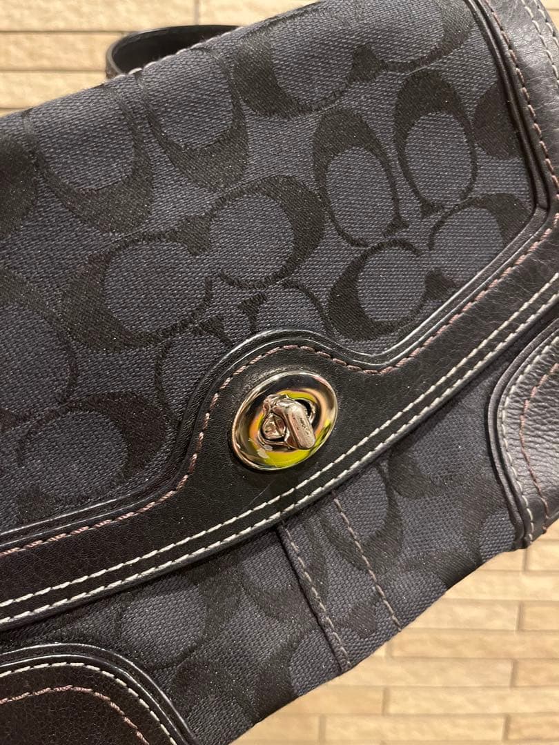 COACH】コーチ ワンショルダー シグネチャー ターンロック y2k バッグ