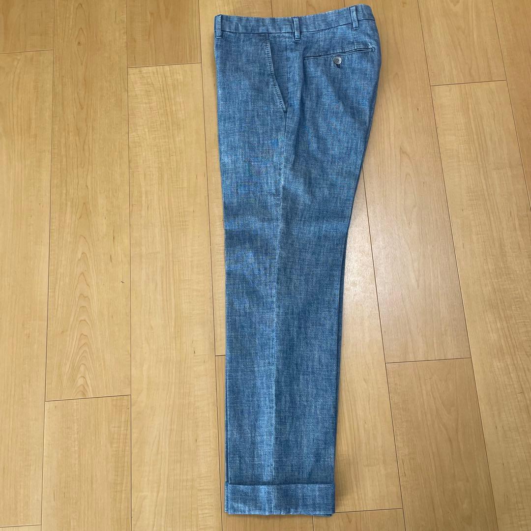 ラルディーニ LARDINI シャンブレー デニム スーツ 44 - メルカリ