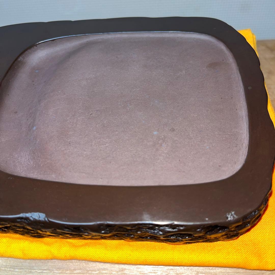 ⭕️赤間硯 蘭文研 伝統工芸士 下井唯石 新品美品 1.2kg超 共桐箱