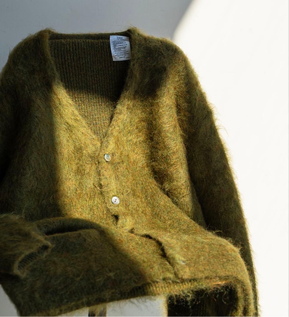 今期 A.R.P. Premiumモヘア カーディガン オリーブ - メルカリ