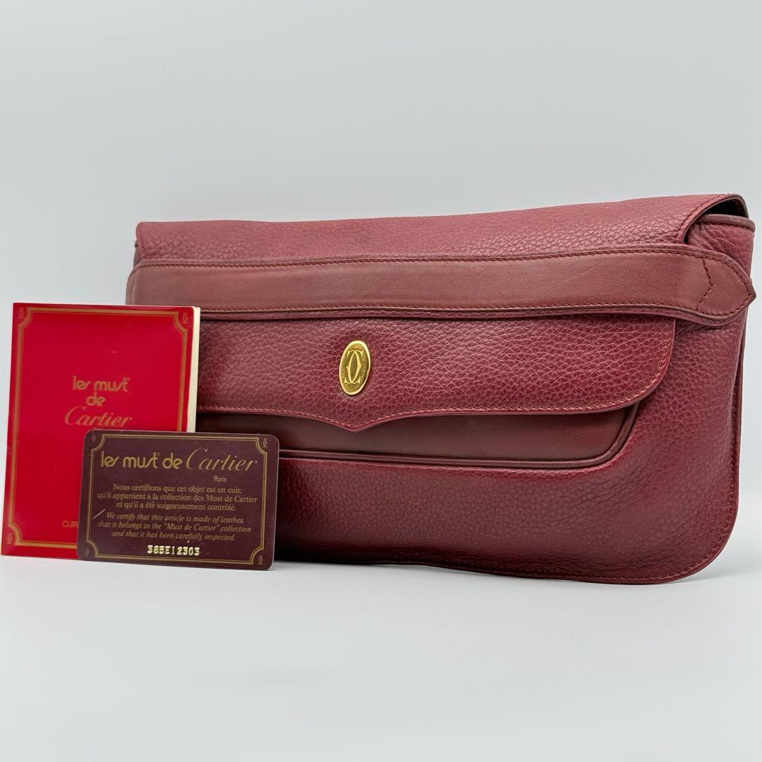 ✨美品✨カルティエ マストライン ボルドー クラッチバッグ