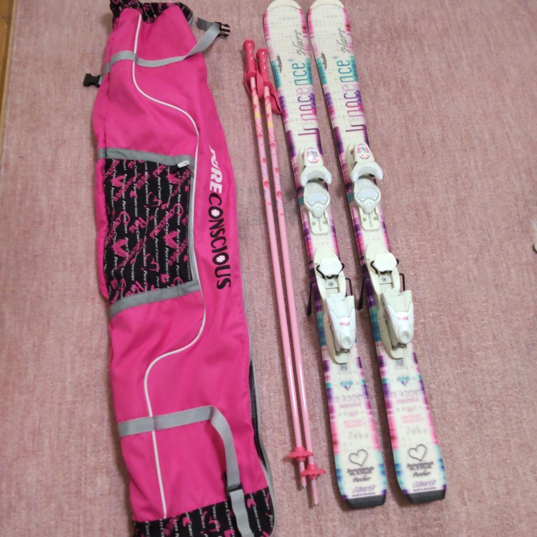 スキー板120cm　ビンディング付き　ストック100cm　スキー袋 HEAD（ヘッド） スキー板 スキーセット ジュニア キッズ スキー4点