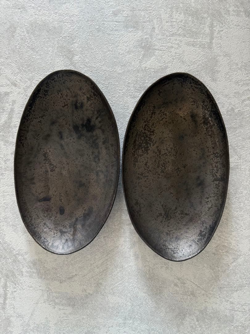 安福由美子　黒錆カレー皿　カレープレート 安福由美子 黒錆カレー皿 カレープレート