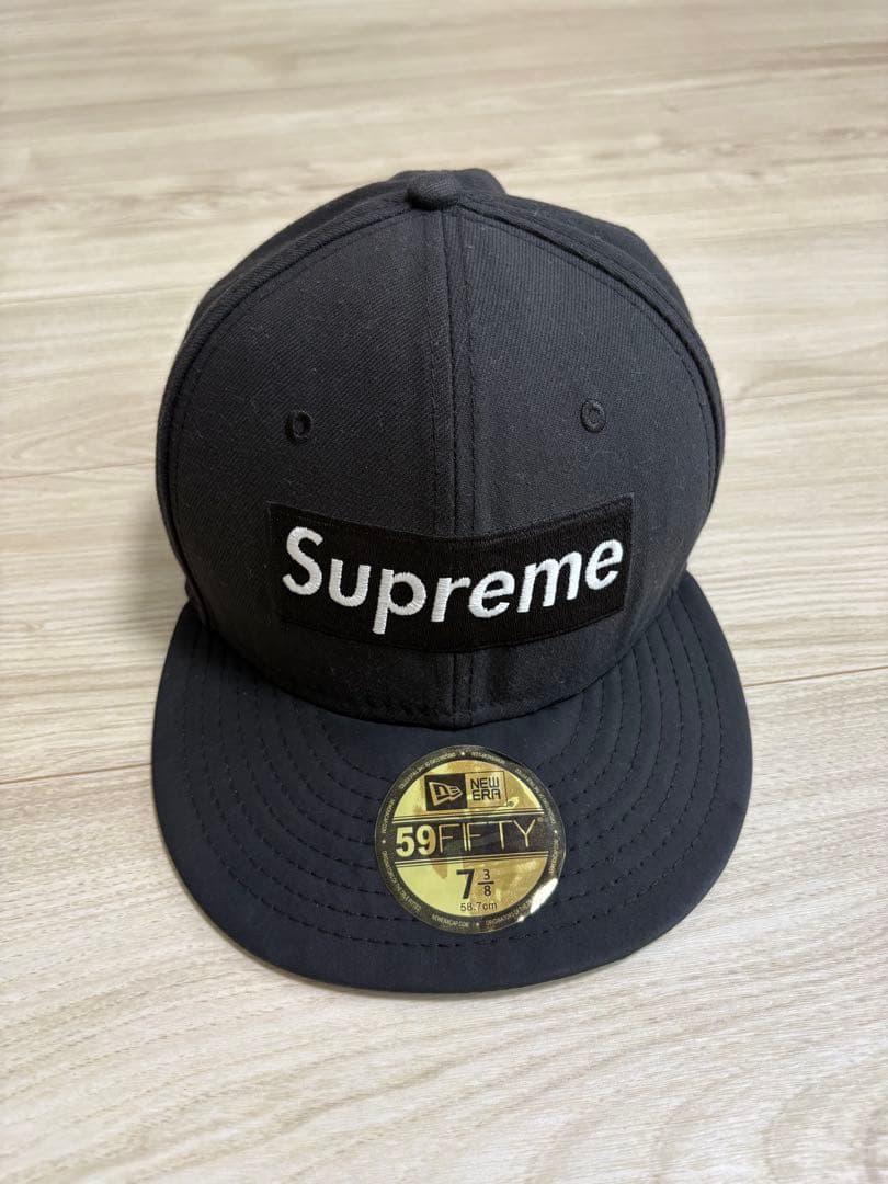 Supreme ベースボールキャップ 黒 7 3/8 - メルカリ