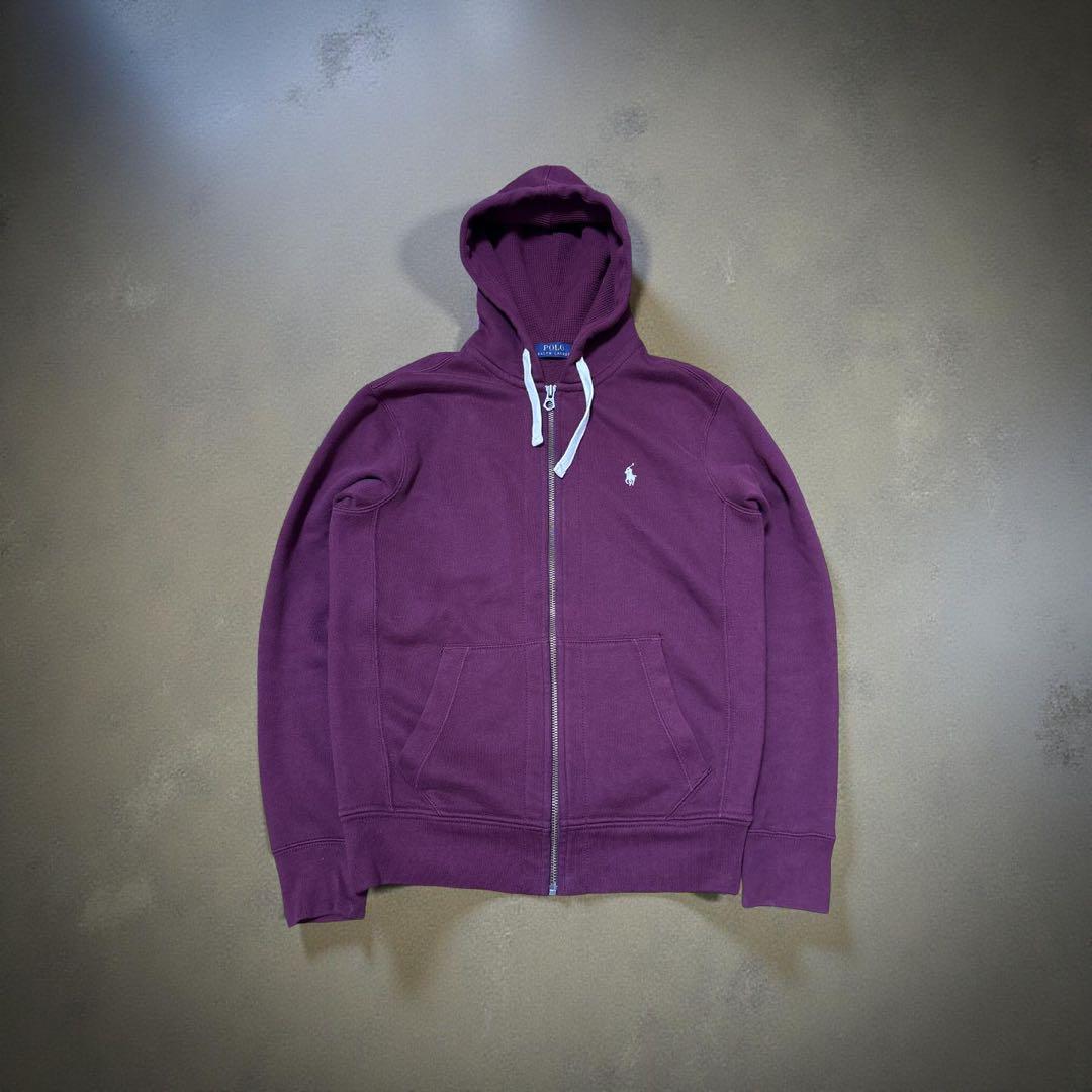 【好配色】ラルフローレン　ジップパーカー 短丈　現行タグ 裏起毛　フードサーマル 好配色】ラルフローレン ジップパーカー 短丈 現行タグ 裏起毛 フード