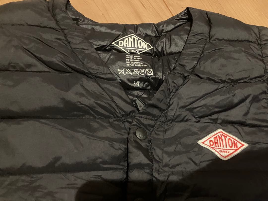 ダントン DANTON ブラック インナーダウンベスト 34 - メルカリ
